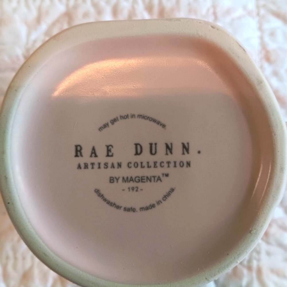 Rae Dunn FIANCEE Soft Pink Ceramic Mug - Picture 4 of 5